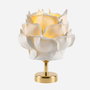 Opviq Lámpara de Mesa Eva Crema y Dorado Brillante